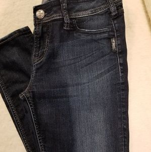 Woman's silver jeans